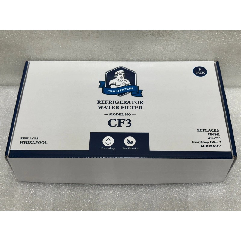 Waten 3 Pack Refrigerator Water Replacement Filter EDR3RXD1 4396841 4396710