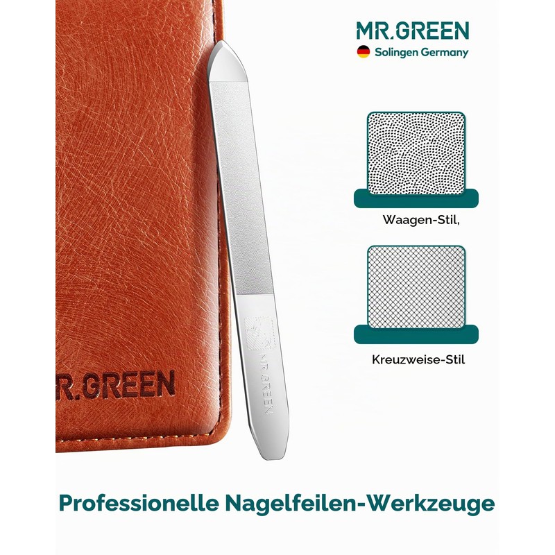 MR.GREEN Premium Nail Clippers Set with Leather Case - Timeless