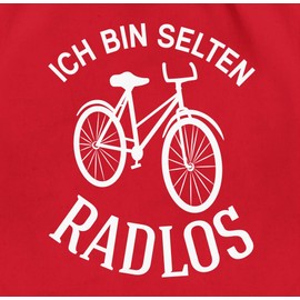 Shirtracer - Gym Bag Backpack - Sayings Statement - Ich bin selten Radlos, 04 Red, Unit size