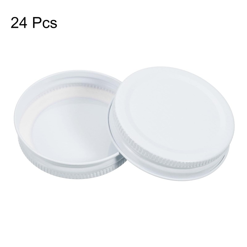 uxcell 24 Pcs Mason Jar Lids, 70mm/2.76" Regular Mouth Tin