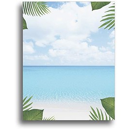 Tropical Beach Stationery Paper - 80 Sheets