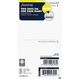 Filofax Personal Two Days per Page 3 Language 2020 Diary
