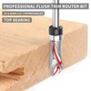 EANOSIC Extra Long Compression Flush Trim Router Bit 1/4" Shank
