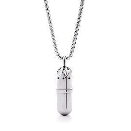 CAIRIAC Essential Oil Necklace for Women, Aromatherapy Necklace Diffuser, Women's/Men's Fragrance Diffuser Pendant Birthday, Christmas and Valentine's Day Gifts (Silver)