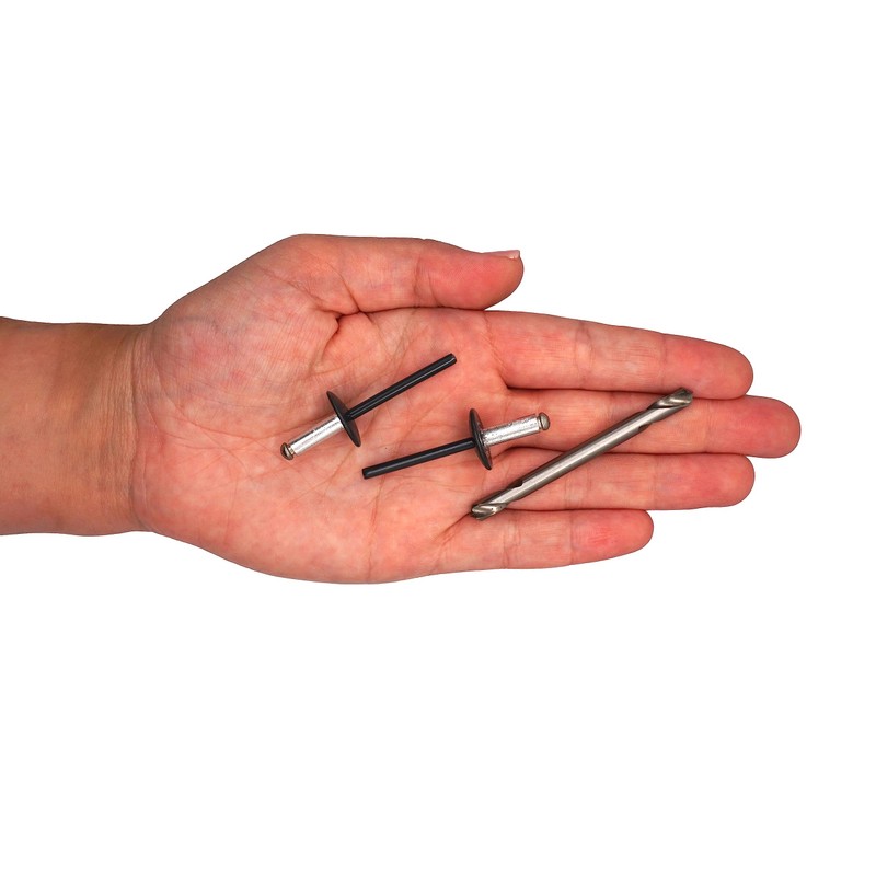 SKIR'CO Pack of 10 Large Flange Aluminium Blind Rivets 4.8