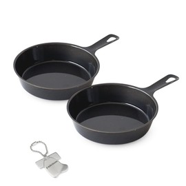J-kitchens Skillet, Set of 2, Iron, Grill, Oven Compatible, 5.1 inches (13 cm), Made in Japan, Original Tag Included