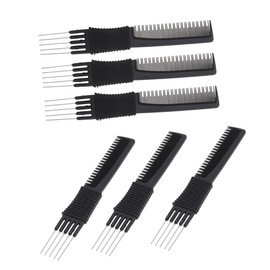 OHPHCALL 6pcs Multi-function Teasing Combs Hairdressing Hair Picks Professional Hair Combs