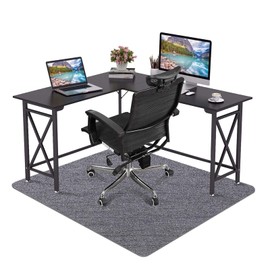 Riveroy Office Chair Mat - for Hardwood Floors, Large Non-Slip Easy-Clean Floor Protection Blanket (Grey, “60x 48in”).