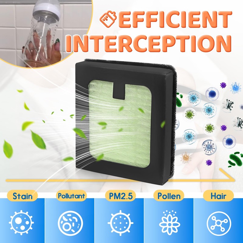 4 Pack HEPA Filter Replacement Compatible with Baby Brezza Bottle