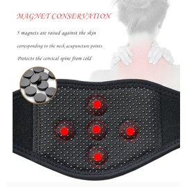Neck Support Brace Self Heating Magnetic Neck Support Cervical Collar for Neck Pain Tourmaline neck Brace Magnetic Therapy Neck Wrap Comfortable Adjustable Neck Protector for Neck Stiffness Headaches
