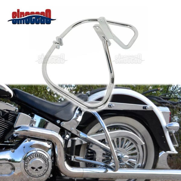 SI For Harley Softail Deluxe FLSTN Rear Softail Highway Saddlebag