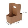 BATGXGO Drink Carrier Kraft Paper Cup Holder with Handle Takeout