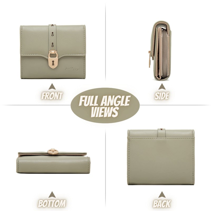 PRETTYZYS Women's RFID Blocking Trifold Wallet Case - Handmade, Mini