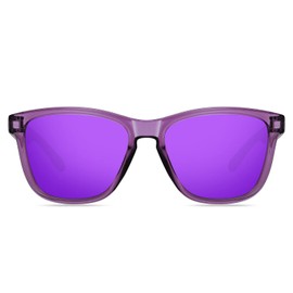 Fozono Polarized Sunglasses for Women Men Classic Retro Square Trendy Fashion Driving Shades UV400 Protection Sunnies - Purple/Purple Mirrored