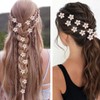 Weiße Kleine Blumen Haarschmuck, Glitzer Haarspangen, Süße Blumen Haarklammer Klein,