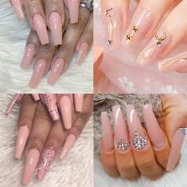 Soft Pink Poly Extension Gel, ROSALIND 80ml Pink Poly Nail Gel Builder High Capacity for Nail Art Decoration, Pink Poly Nail Thickening Extension Easy to DIY Use at Home Need UV Lamp