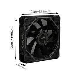 Pxyz Computer 120MM Case Fans RGB,PC Case Fan Argb,Computer Cooling CPU Fan,Programmable Addressable RGB LED System Fan Silent,PWM Fan for Gaming PC,Adjustable LED PC Cooling Fan(Black-into)