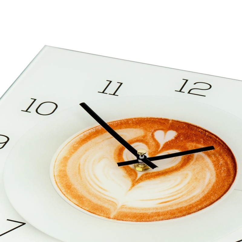 levandeo Glass Wall Clock 30 x 30 cm Glass Picture