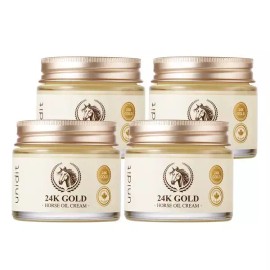 Unidit [유니딧]24K 마유 크림 리얼 골든 컴플렉스 보습 미백 탄력 크림 70ml 4개 [Unidit] 24K Horse Oil Cream Real Golden Complex Moisturizing Whitening Firming Cream 70ml x 4