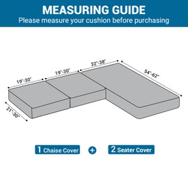 Deep Dream Sectional Couch Cover, Stretch Couch Covers for 3 Cushion Couch, Sofa Covers L Shape Washable, Couch Cushion Covers for Sofa for Pets Dogs Kids (2 Seater + 1 Chaise, Light Grey)