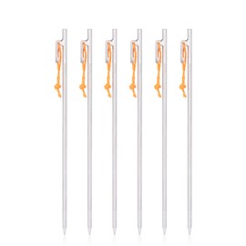 Boundless Voyage Titanium Pegs, Forged, Lightweight, Strong, with Reflective Rope, 7.9/9.4/11.8/13.8/15.7 inches (20/24/30/35/40 cm), 4/6 Set, Titanium, Tent/Tarp Stake, Outdoor/Camping Supplies, for