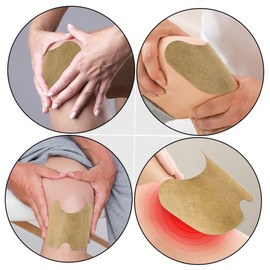 Healeved 36pcs Moxibustion Heating Patches Wormwood Body Warmers for Joint Comfortable and Safe for Knee and Muscle Aches Light Yellow Herbal Stickers