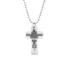 Shields of Strength Antique Finish Flag Cross Necklace - Proverbs