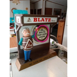 BLATZ Reproduction Blatz Barrel Man Replacement Brass Sign !!