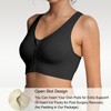 Lemef Sports Bras for Women Full Support Front Zip Closure