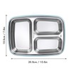 Thermal Insulation Bento Lunch Box 3 Grids Leakproof 304 Stainless