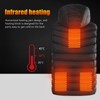 Heated Vest Three Level Temperature Adjustment Waterproof Black Electric Heating