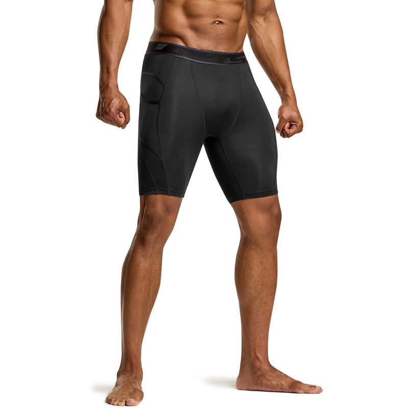 TSLA Men's Athletic Compression Shorts, Sports Performance Active Cool Dry