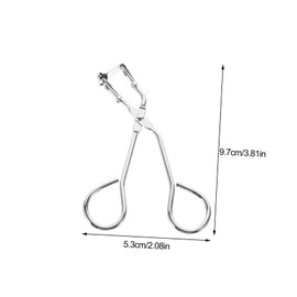 PACKOVE Stainless Steel Eyelash Curler with Slip Pad Portable Handheld Lash Curler for Fits All Eye Shapes Creates Natural Curl for Makeup and Parties