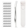 FEISIER Metal Eyebrow Razor, Professional Facial Razors for Women &