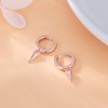 SLUYNZ 925 Sterling Silver Spike Hoop Earrings for Women Teen