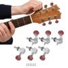 Tuner Pegs Tuning Machine Heads Button Silver Wooden Folk Guitar