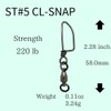 釣魂 Ball Bearing ST Swivel + CL-SNAP Size #5 Strength