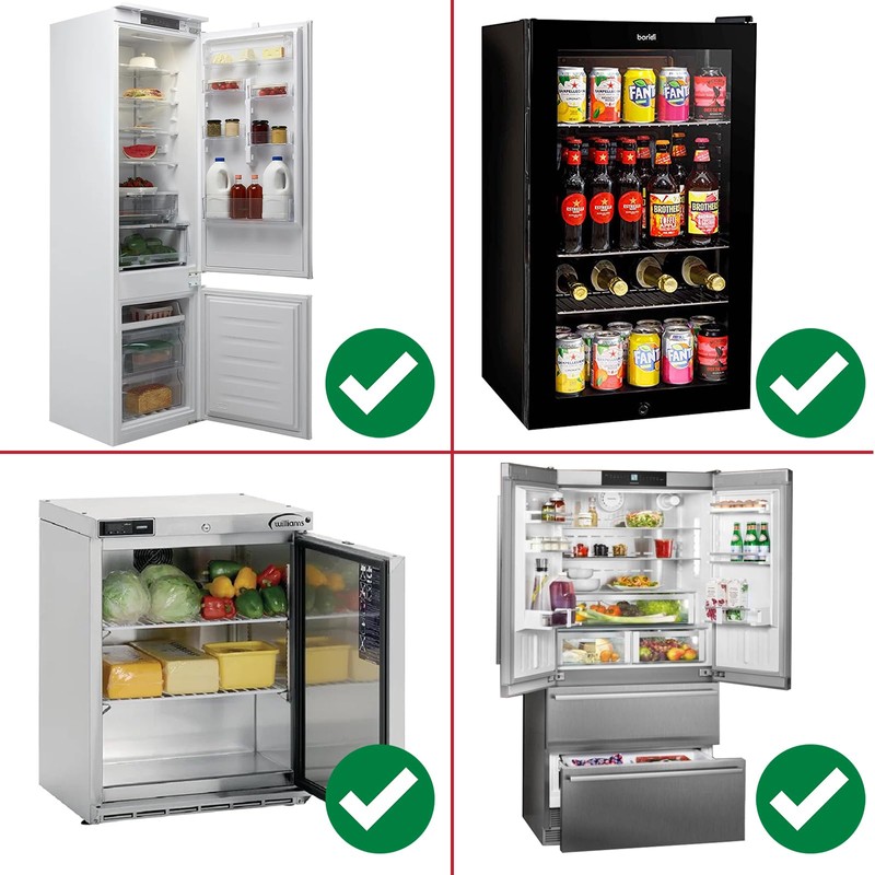 SPARES2GO Fridge Shelf compatible with Diplomat Refrigerator Freezer Adjustable White