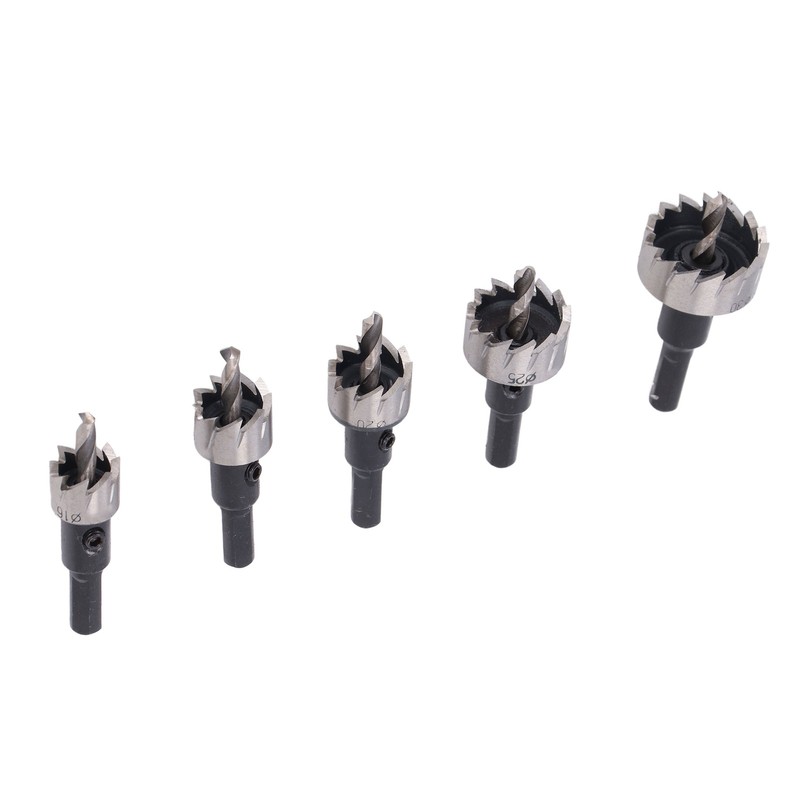 5Pcs Metal Hole Saw 16‑30mm High Speed Steel Wear Resistant