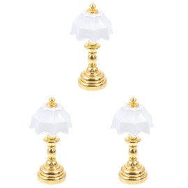 Uonlytech Dollhouse Lamp Led Table Lamp 3 Pcs Miniature Lamp Decorative Mini Light Miniature Lamp Model Miniature Furniture Model Led Desk Lamp Vintage Home Decor Dollhouse Desk Lamp