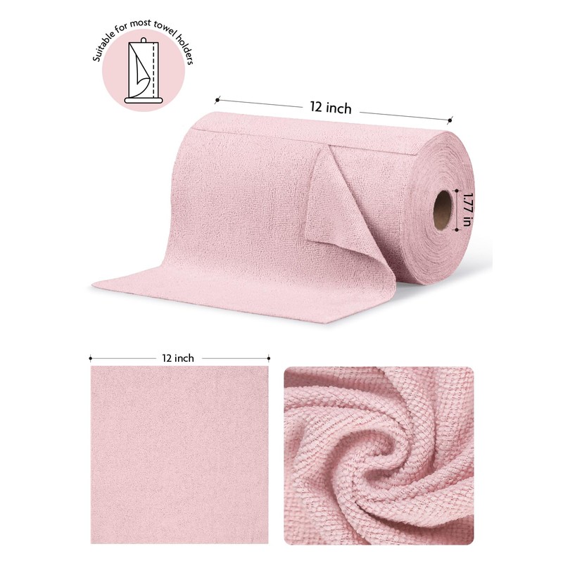 Fantasticlean Microfiber Cleaning Cloth Roll -75 Pack, Tear Away Microfiber