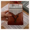 MTSDM 17 Keys Thumb Piano, Professional Kalimba Portable Wooden Finger