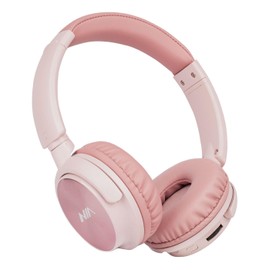 XuanGui On Ear Headphones, Hi-Fi Stereo Sound Wireless Bluetooth Headphones with Mic, 12H Playtime, Bluetooth 5.3, Light-weight and Comfortable Design for Travel Smartphone MP3 (Pink)