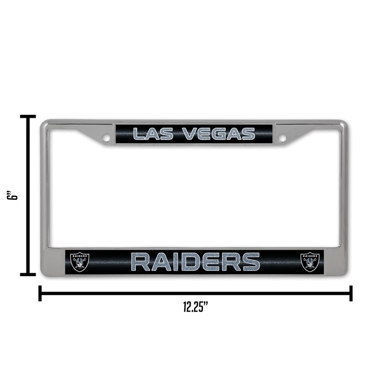 Rico Industries FCGL1760LV Las Vegas Raiders Bling Chrome Frame, Multi,