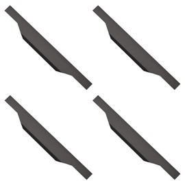 MOROBOR 300mm Aluminum Alloy Matte Black Cabinet Handles, 4pcs Finger Edge Pull Concealed Cupboard Handle Invisible Furniture Strip Pull with Screws for Home