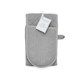 Cooksmart Chevron Double Oven Gloves Heat Resistant | British Designed Heat Resistant Oven Gloves | Modern Oven Mitt & Potholder for Home Cooking | Maximum Heat Protection Kitchen Oven Gloves