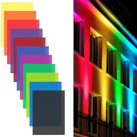 XAVSWRDE 11 Colours Pack of 22 Headlight Colour Film Gel Colour Correction Film Colour Filter Film Heat Resistant Colour Film for Photo Studio Strobe Flash LED Light Lamp 29.7 x 21 cm
