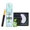 Shampoo Pestañas Espuma Smart Lash Kit Brocha + 5 Parches