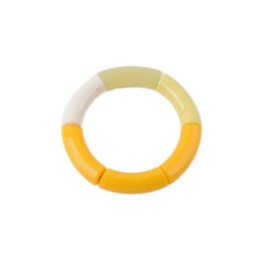 1pcs Colorful Acrylic Bamboo Tube Bending Tube Elasticity Bangles Bracelet Set Chunky Curved Cuff Stretchable Adjustable for Women Jewelry-9