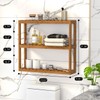 Domax Bamboo Bathroom Shelf 3-Tier Wall Mount Storage Rack Multifunctional